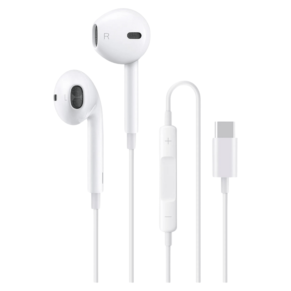 ScHitec E17 Powerfull Bass Earphone Type-C Girişli Kulak İçi Kulaklık Beyaz