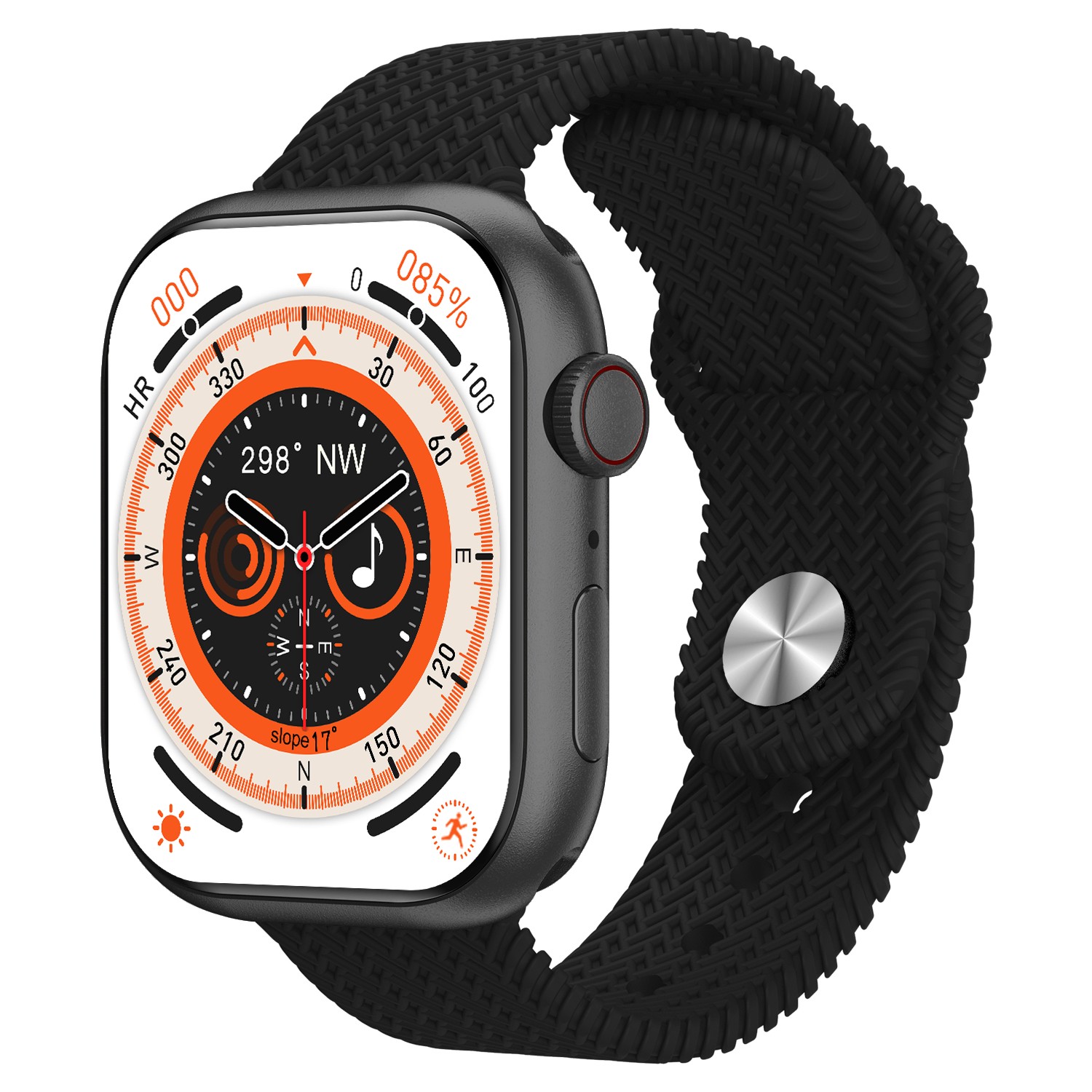 ScHitec Watch HK9 Pro Plus Amoled Ekran Android İos HarmonyOs Uyumlu Akıllı Saat Siyah Kasa Siyah Kordon