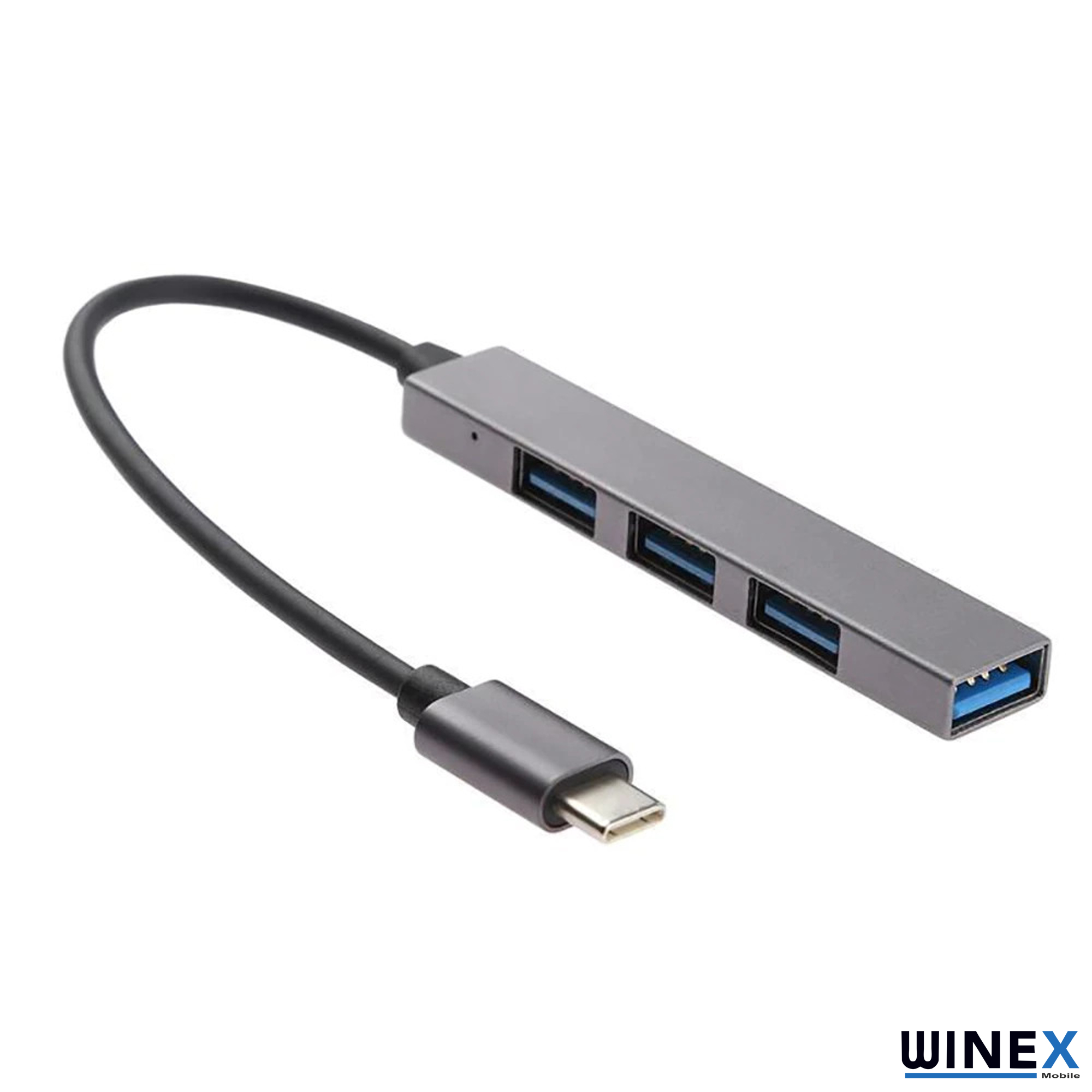 4 Port USB 3.0 Hub Çoklayıcı USB-A Type-C Dönüştürülebilir Adaptör Laptop MacBook Telefon Uyumlu