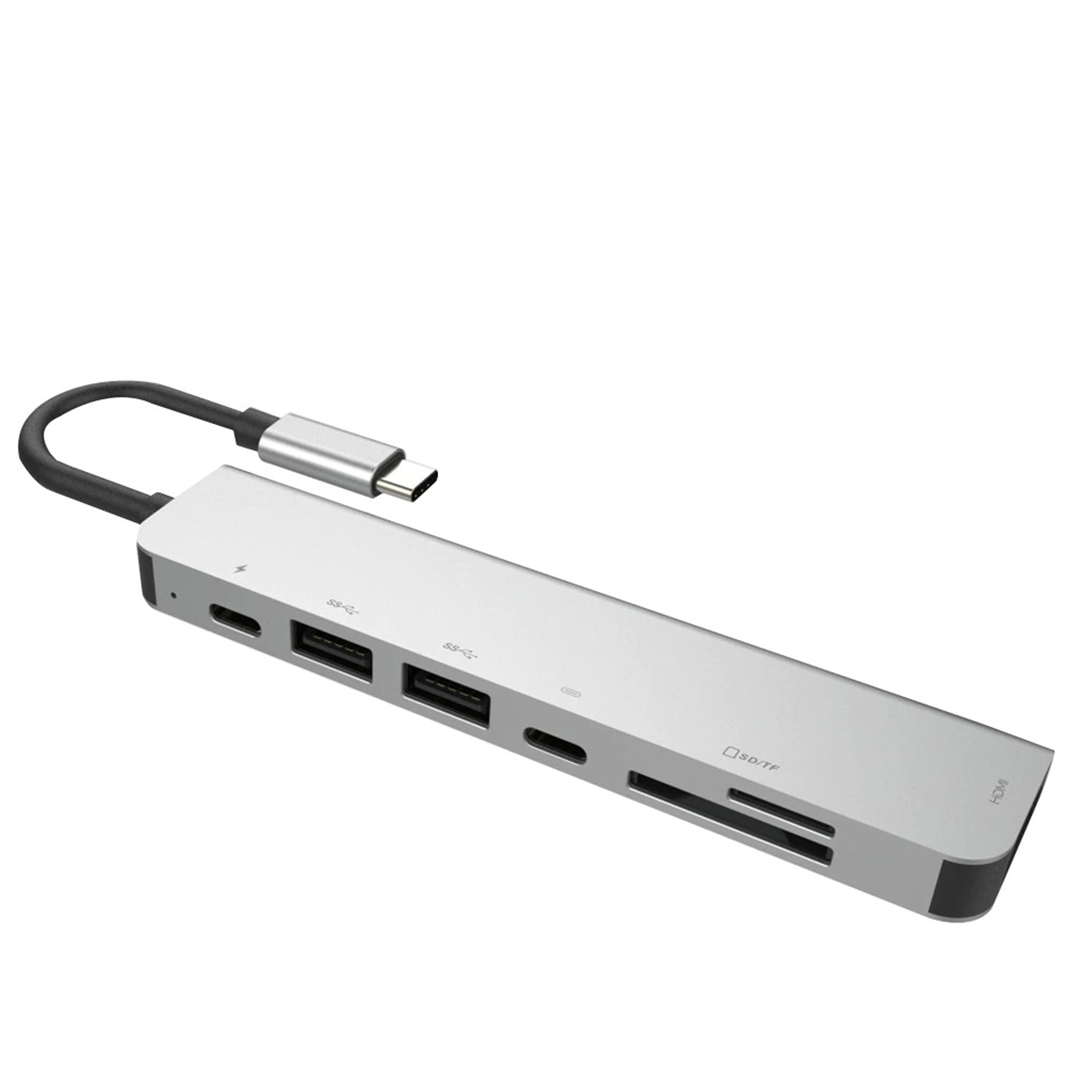 Winex 7in1 USB Type-C Hub Port Adaptör 4K HDMI+UsbA+Sd/Tf Kart 100W PD Girişli YG2121