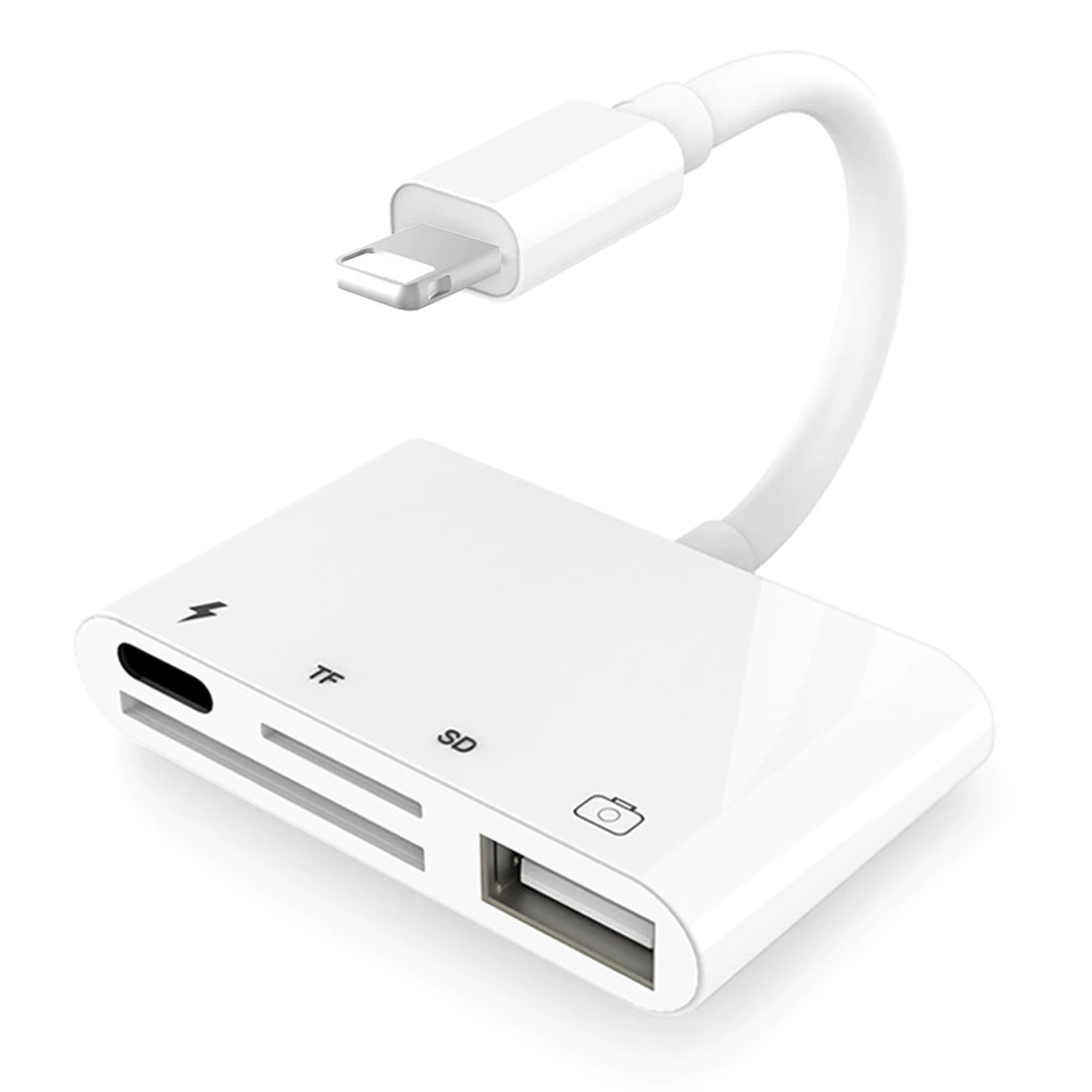 Winex 4in1 Lightning to Sd / Tf Kart Okuyucu + UsbA 3.0 + Şarj Portu Dönüştürücü Adaptör NK108L