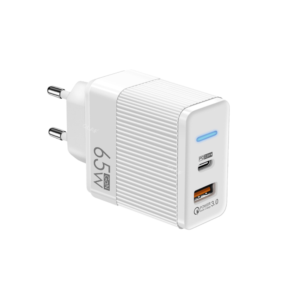 ScHitec 65W UsbA + PD 33W Type-C Çift Çıkışlı Quick Charger 3.0 Hızlı Şarj Aleti Başlığı