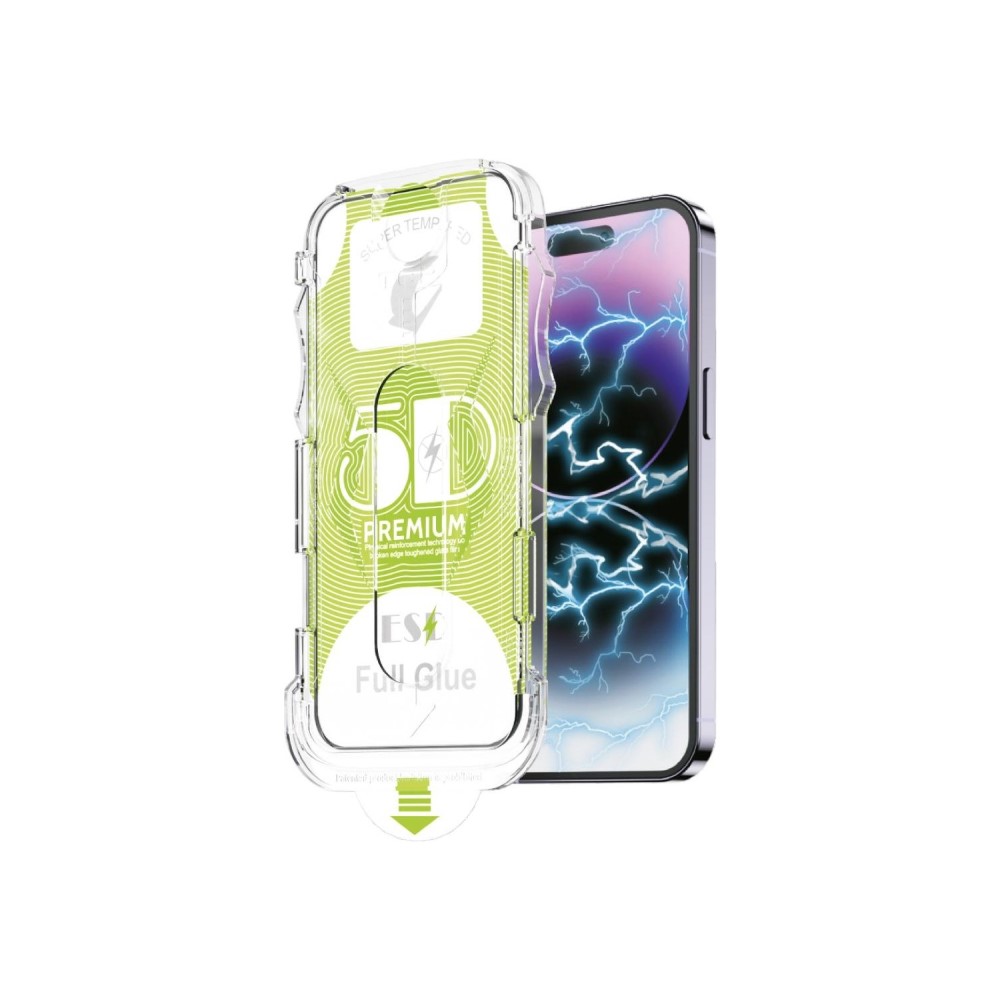 ScHitec Apple iPhone 13 5D Ekran Koruyucu Magic Kolay Uygulama Aparatlı